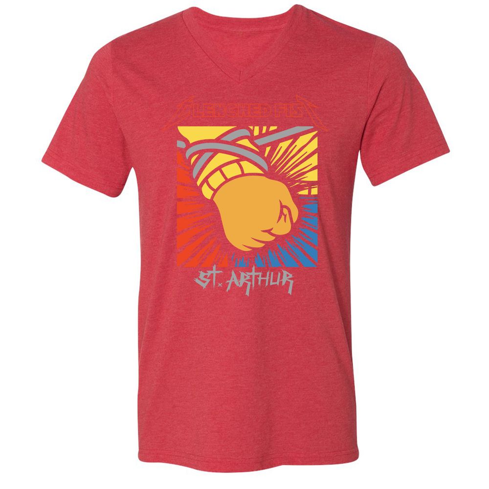Unisex V-Neck T-Shirt - 697Y12L8 - Heather Red - 16