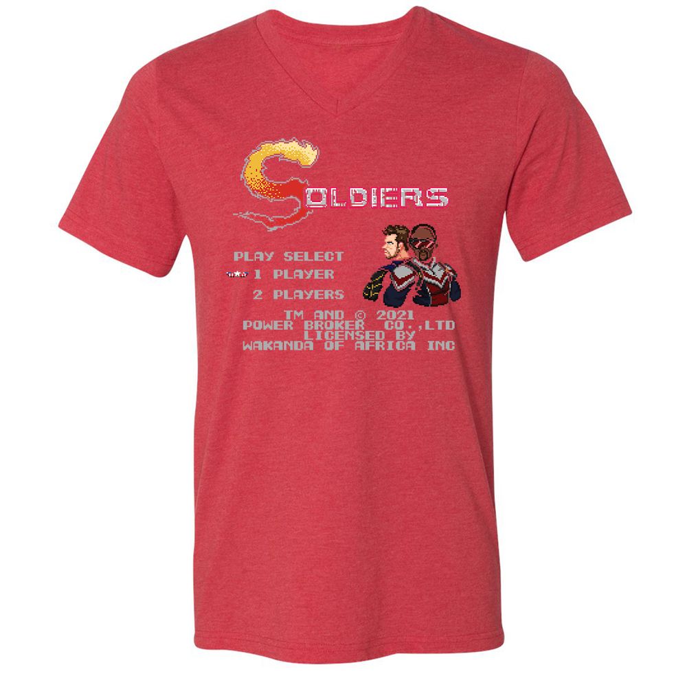 Unisex V-Neck T-Shirt - S1RBXH51 - Heather Red - 16