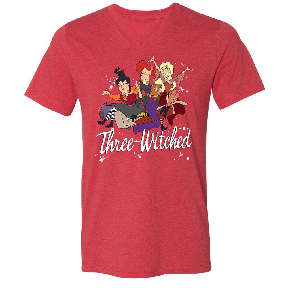 Unisex V-Neck T-Shirt - VXQ6CNFP - Heather Red - 16