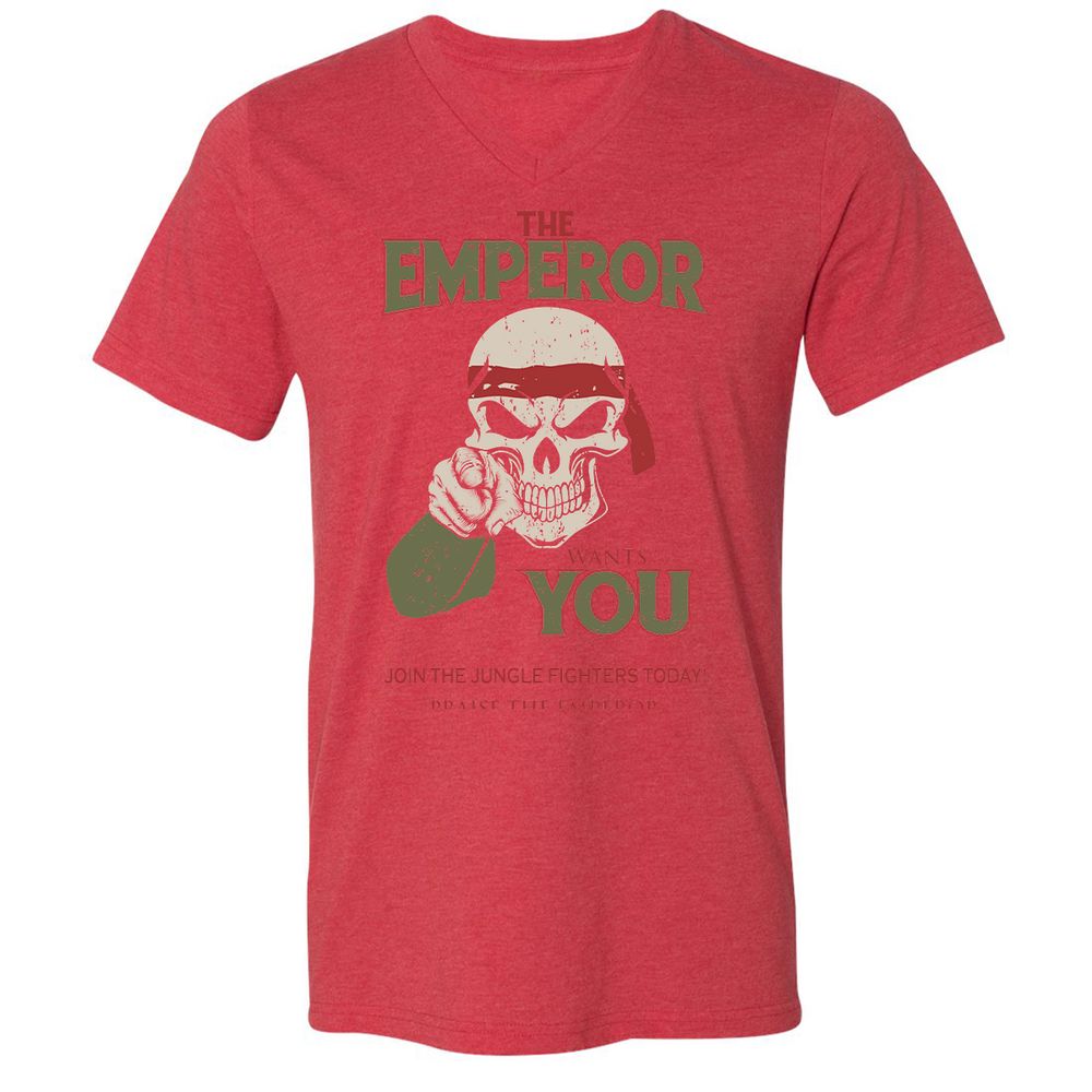 Unisex V-Neck T-Shirt - 1GTAUF2A - Heather Red - 16