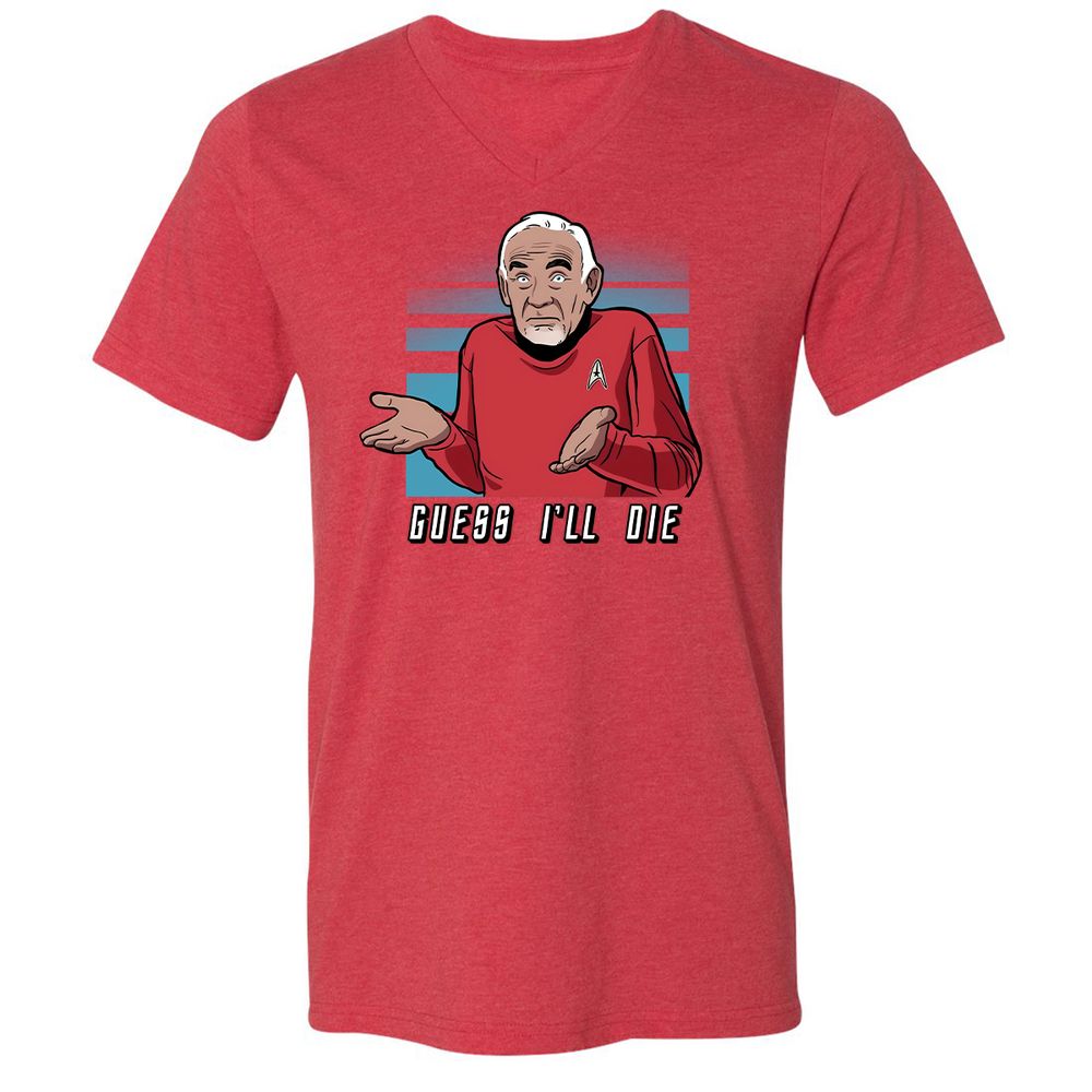 Unisex V-Neck T-Shirt - R2EXTKL5 - Heather Red - 16
