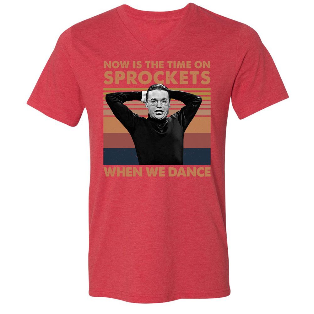 Unisex V-Neck T-Shirt - USE1HNAT - Heather Red - 16