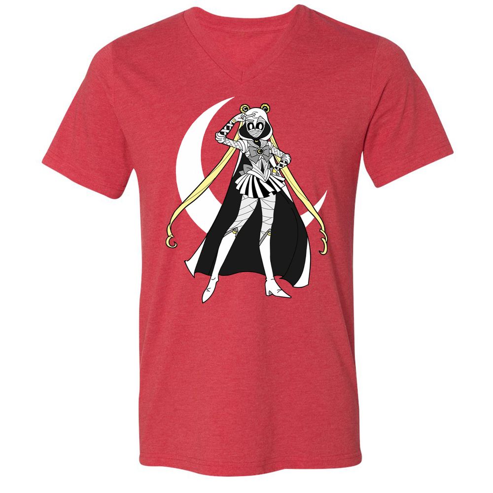 Unisex V-Neck T-Shirt - WGFXUQEW - Heather Red - 16