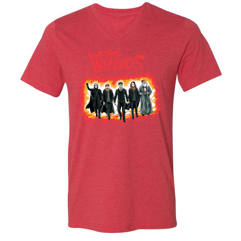 Unisex V-Neck T-Shirt - UUWE1FSK - Heather Red - 16