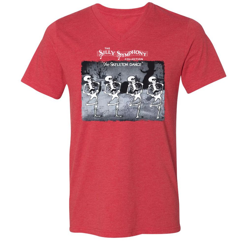 Unisex V-Neck T-Shirt - PZZUQTHR - Heather Red - 16