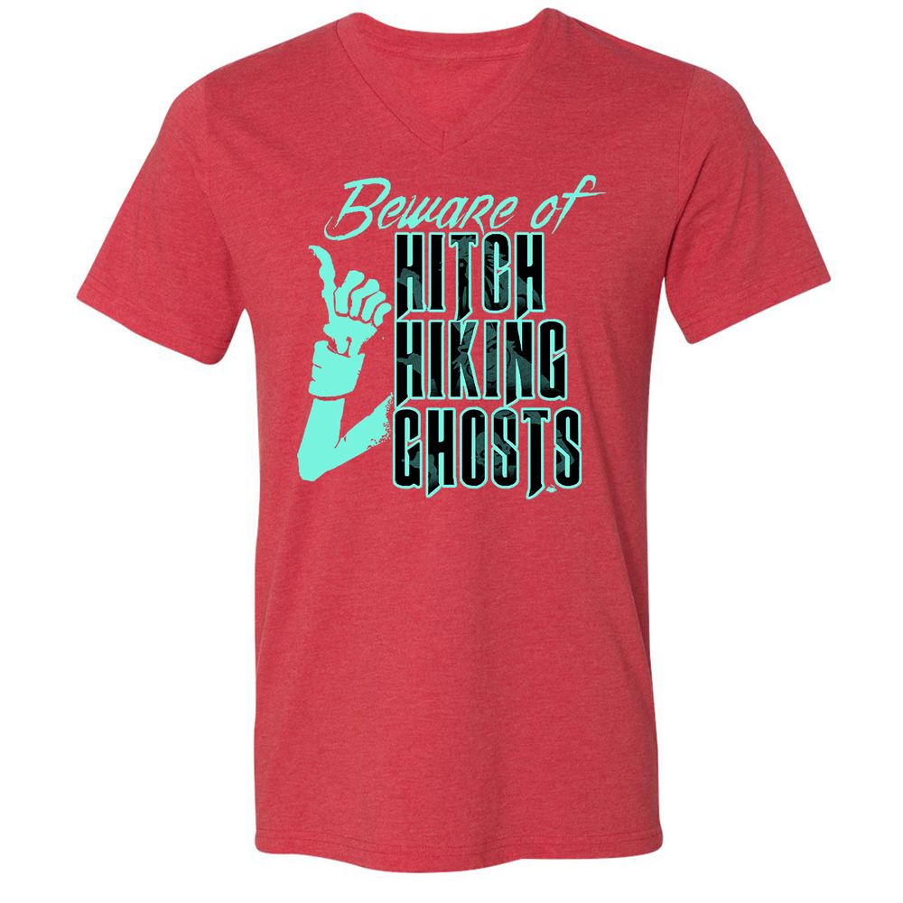 Unisex V-Neck T-Shirt - PAMSS76U - Heather Red - 16