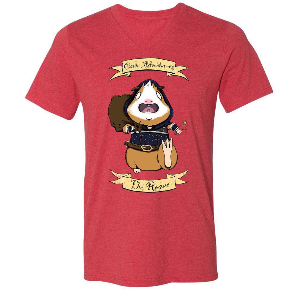 Unisex V-Neck T-Shirt - S34W3N3N - Heather Red - 16