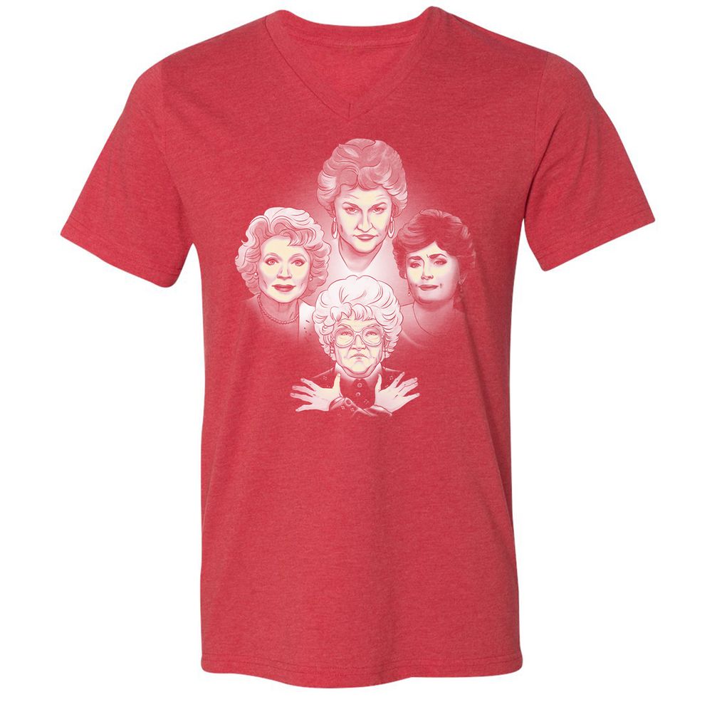 Unisex V-Neck T-Shirt - BH3LFBG5 - Heather Red - 16
