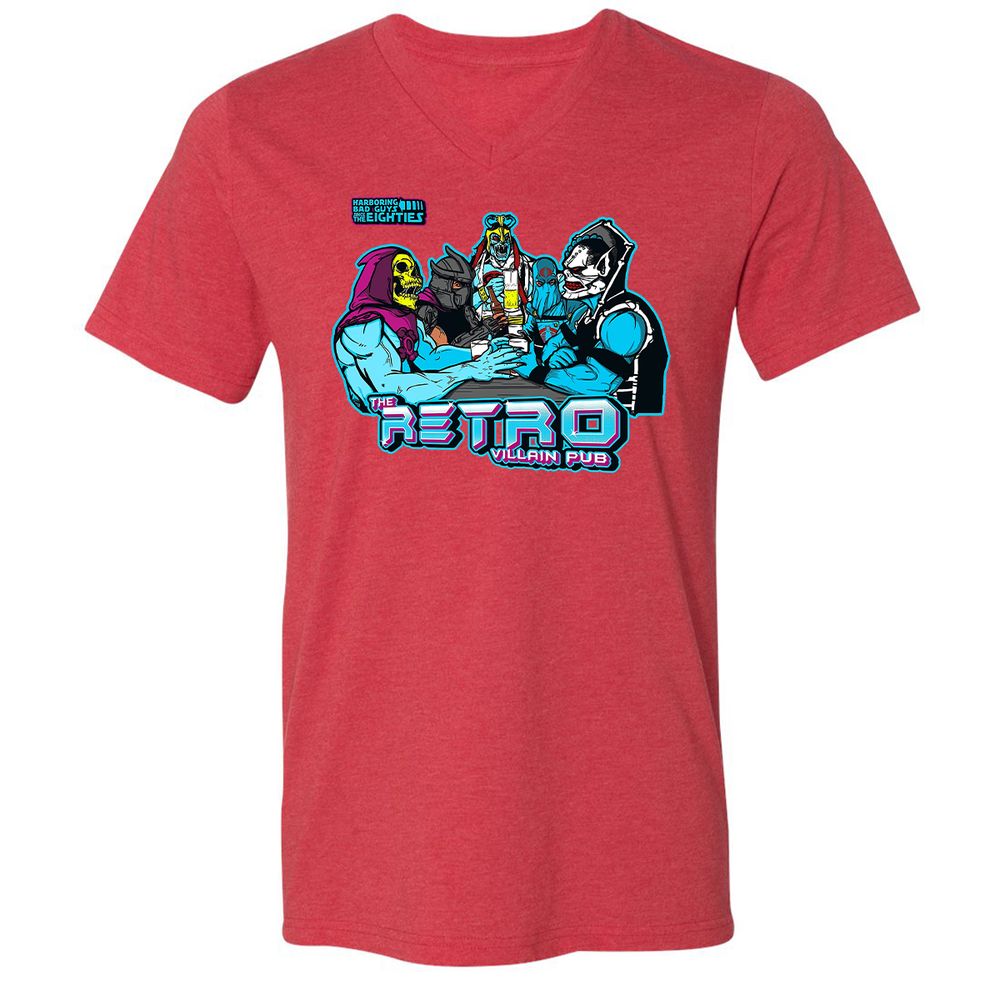 Unisex V-Neck T-Shirt - CFFPF4RH - Heather Red - 16