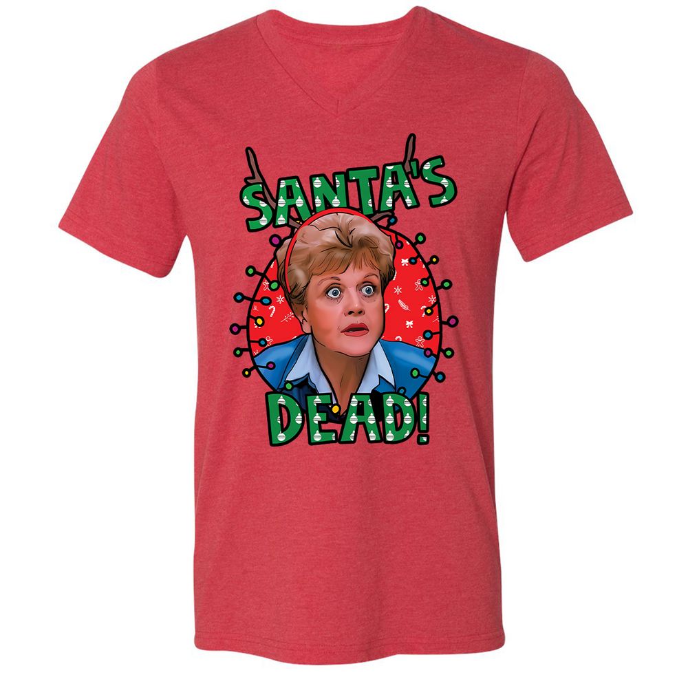 Unisex V-Neck T-Shirt - 38XM4TDT - Heather Red - 16