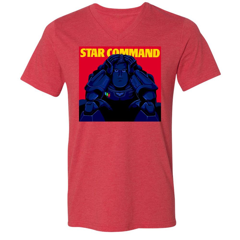 Unisex V-Neck T-Shirt - L4BCG3JN - Heather Red - 16