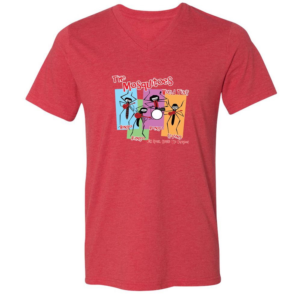 Unisex V-Neck T-Shirt - 3BVY6MVV - Heather Red - 16
