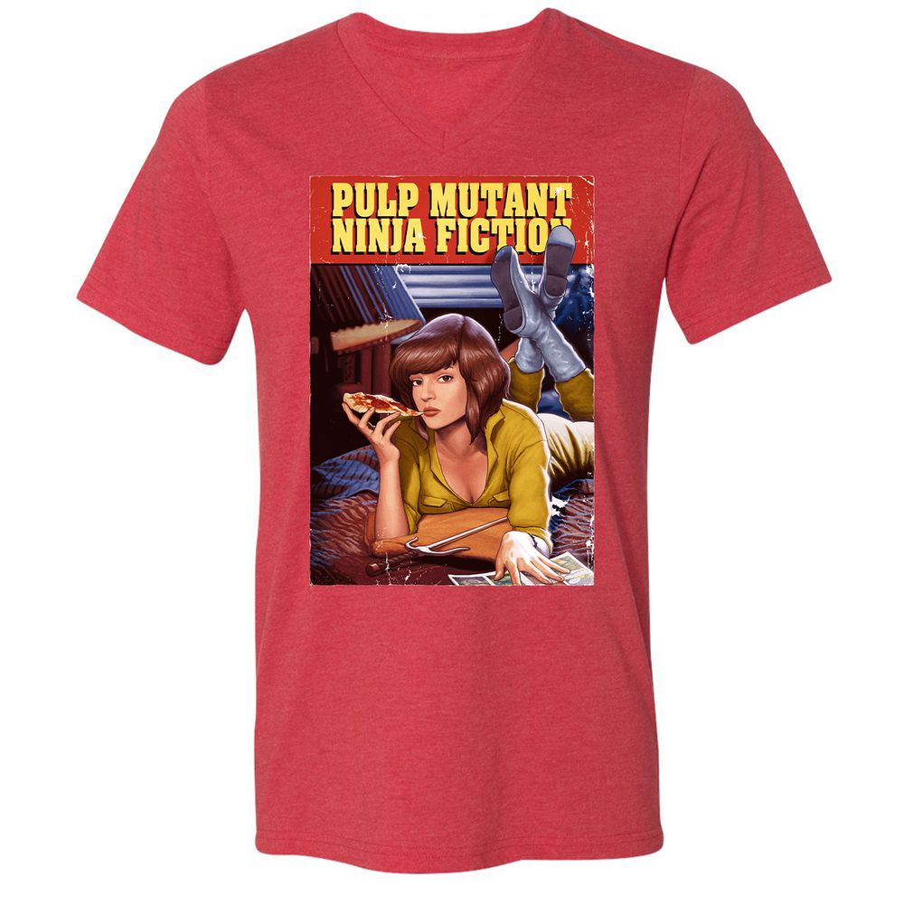 Unisex V-Neck T-Shirt - T3YBCC1N - Heather Red - 16