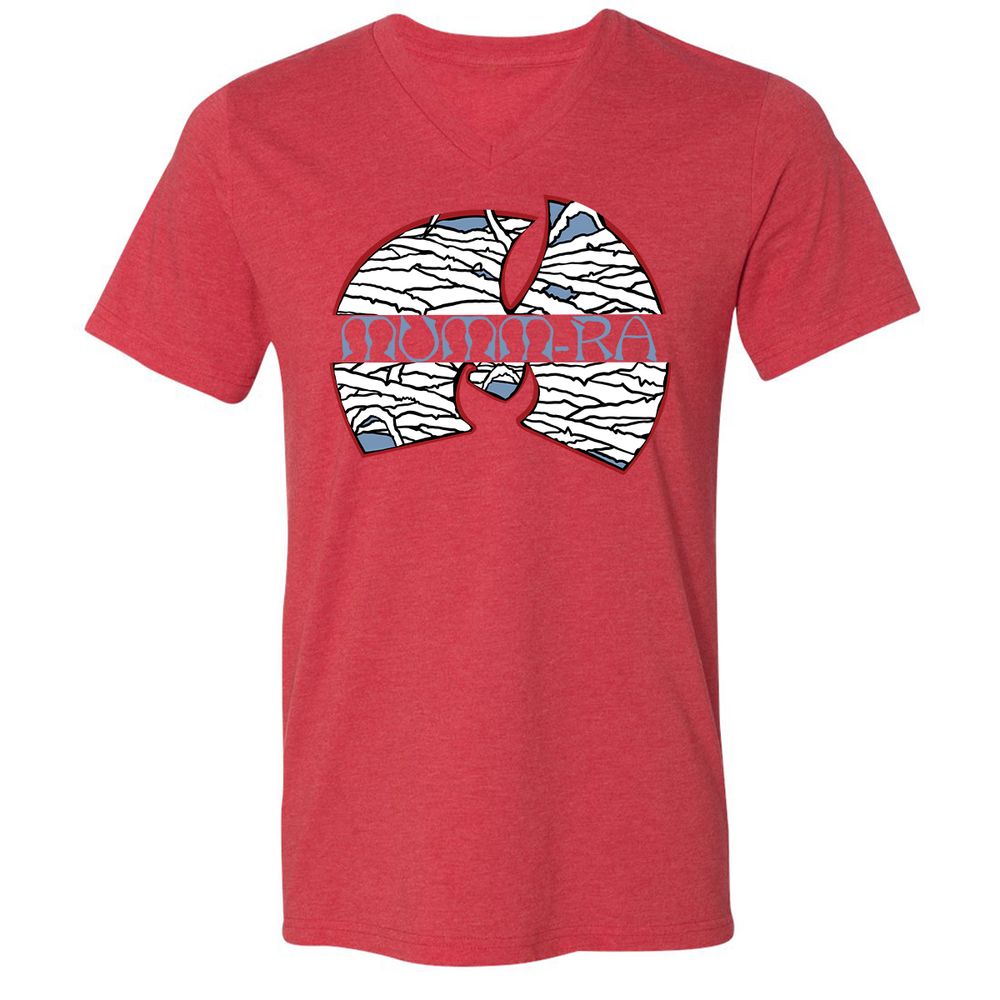 Unisex V-Neck T-Shirt - 3B8EM4JL - Heather Red - 16