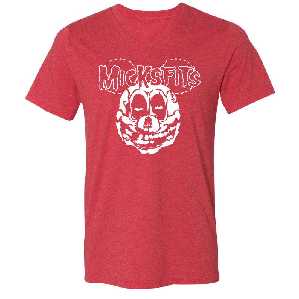 Unisex V-Neck T-Shirt - 1S1WN6DR - Heather Red - 16