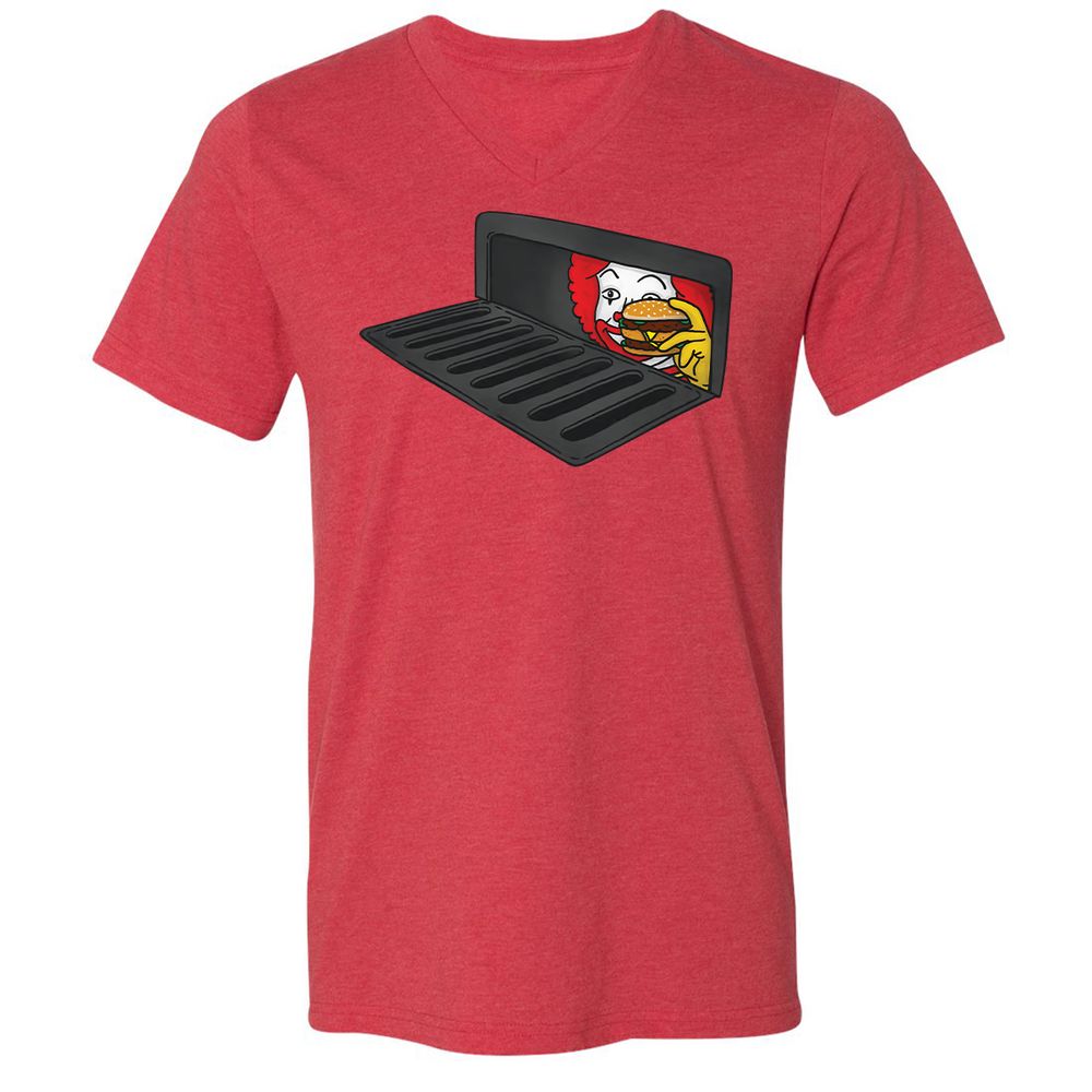 Unisex V-Neck T-Shirt - A3PUSTXR - Heather Red - 16