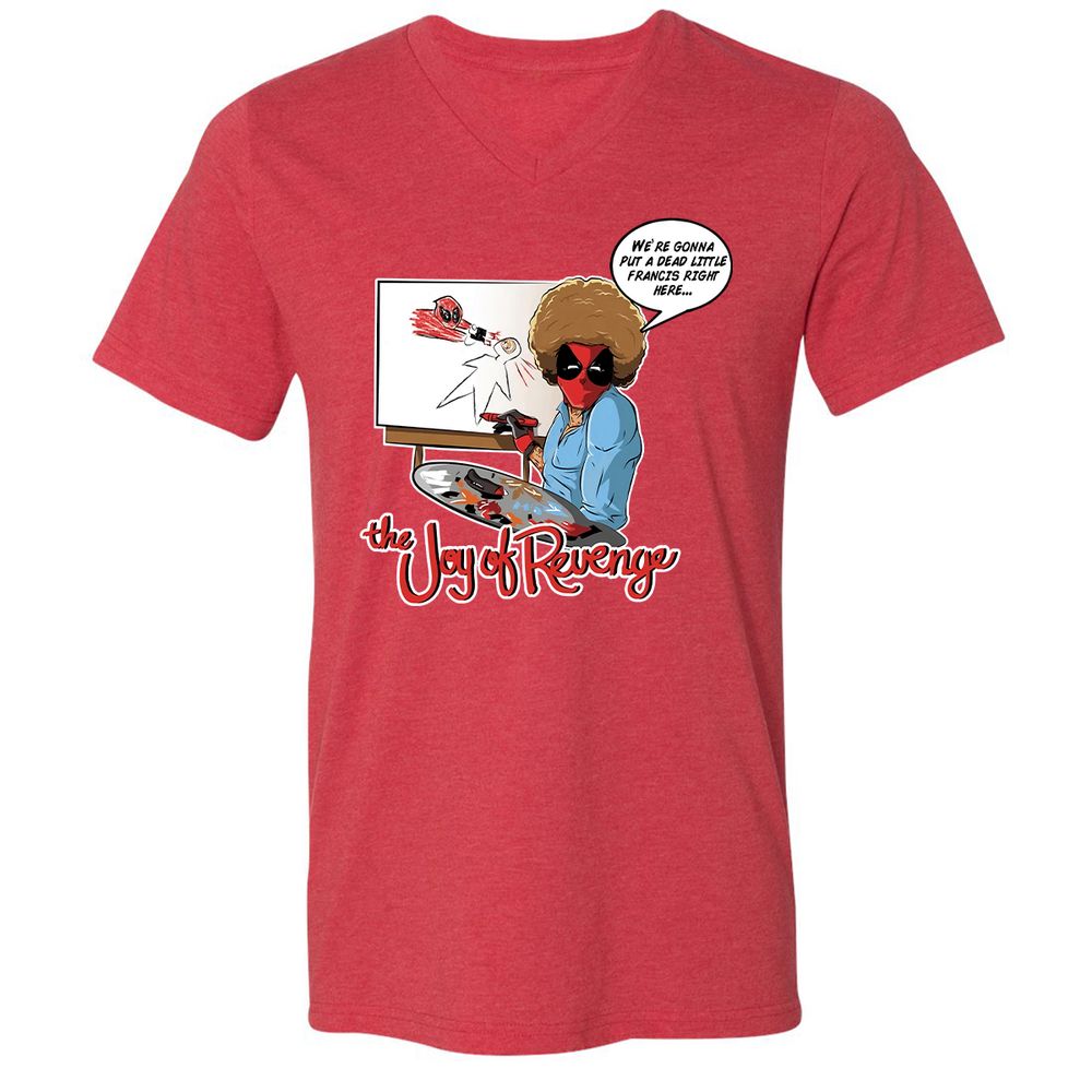 Unisex V-Neck T-Shirt - T59CNKVZ - Heather Red - 16