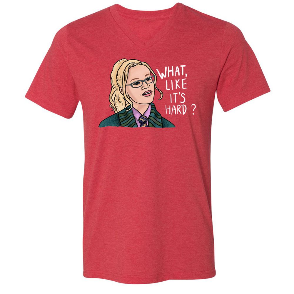 Unisex V-Neck T-Shirt - V9N9A191 - Heather Red - 16