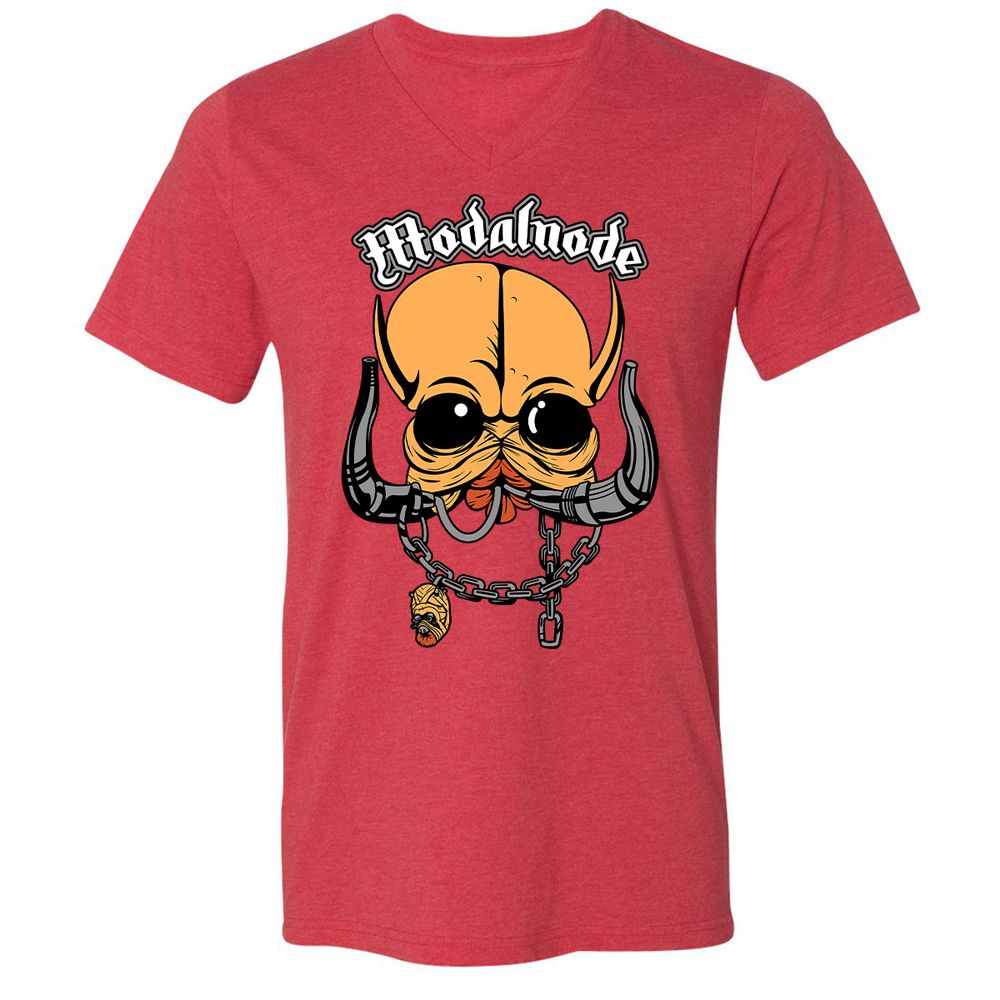 Unisex V-Neck T-Shirt - 57VV3UR9 - Heather Red - 16