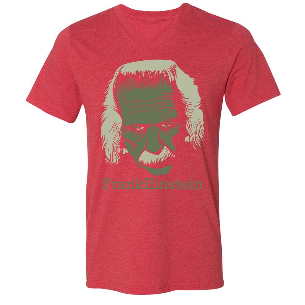 Unisex V-Neck T-Shirt - L35Y4F9U - Heather Red - 16