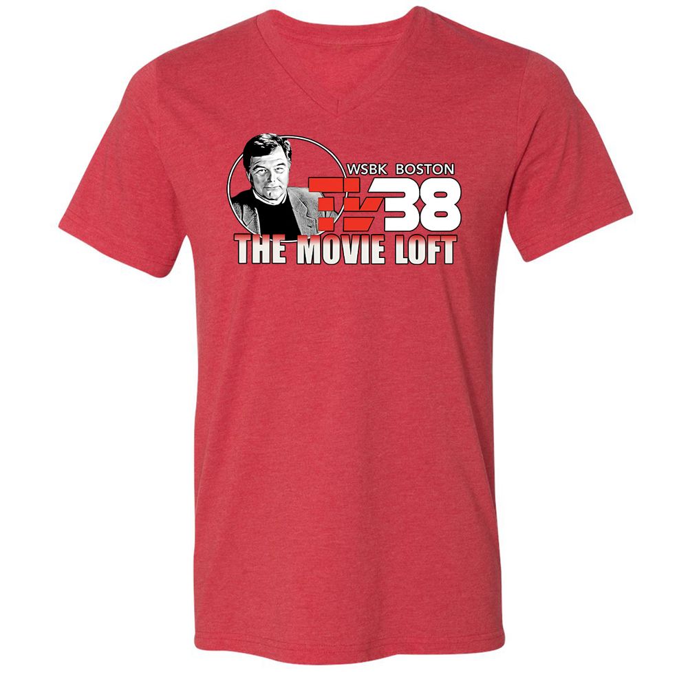 Unisex V-Neck T-Shirt - JQXRQ16J - Heather Red - 16