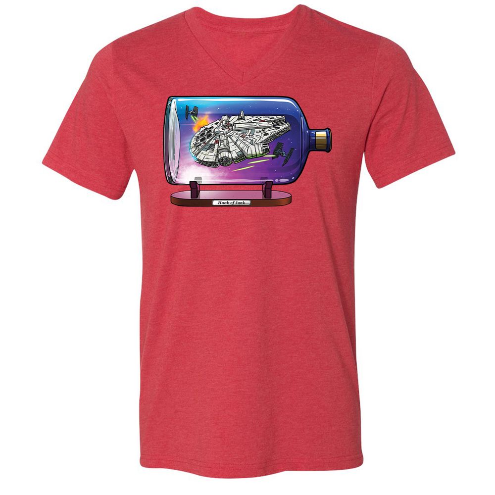 Unisex V-Neck T-Shirt - YPPB3RZW - Heather Red - 16