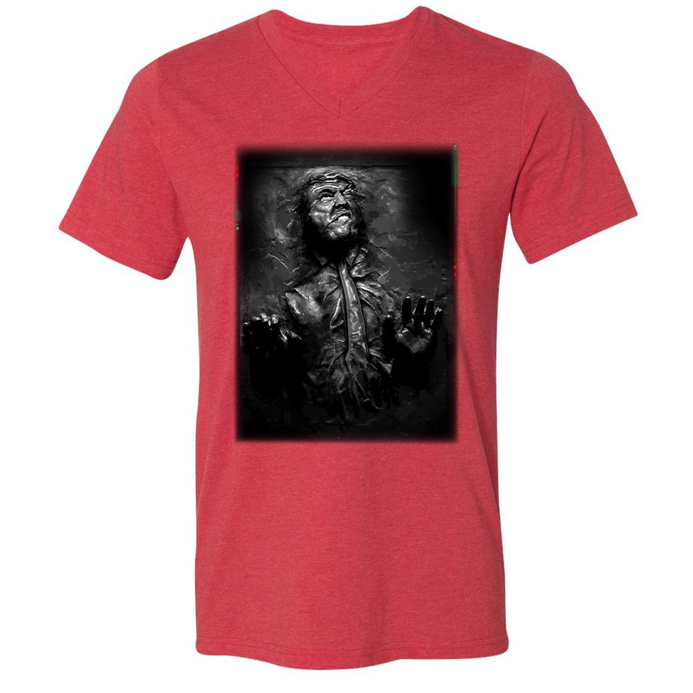 Unisex V-Neck T-Shirt - 2WBVV9WD - Heather Red - 16
