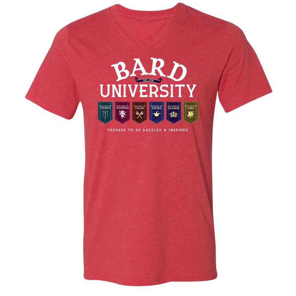 Unisex V-Neck T-Shirt - NNQ4U6JK - Heather Red - 16