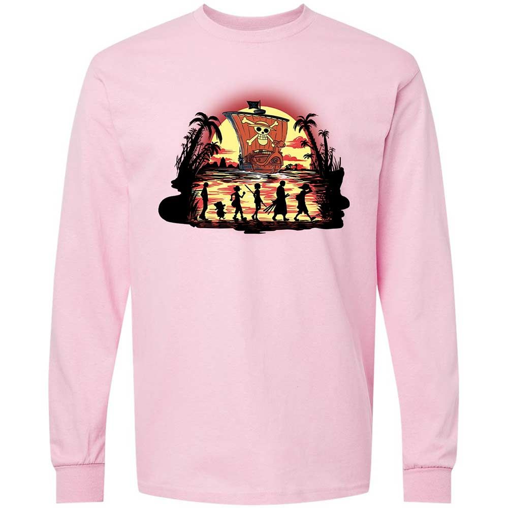 Long Sleeve T-Shirt - C1DKB4H2 - Light Pink - 16