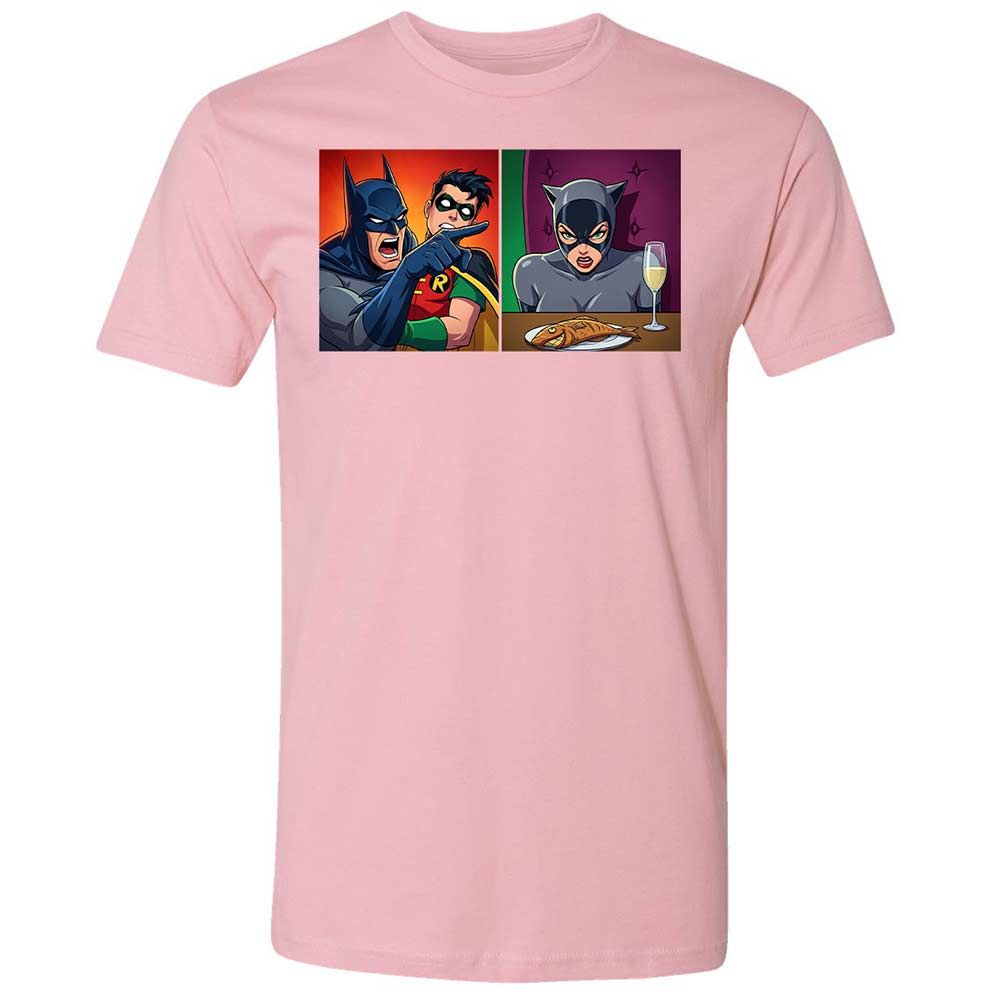 Bat Yelling at Catwoman - Light Pink - 16