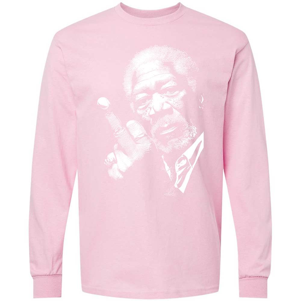 Morgan Freeman middle finger - Light Pink - 16