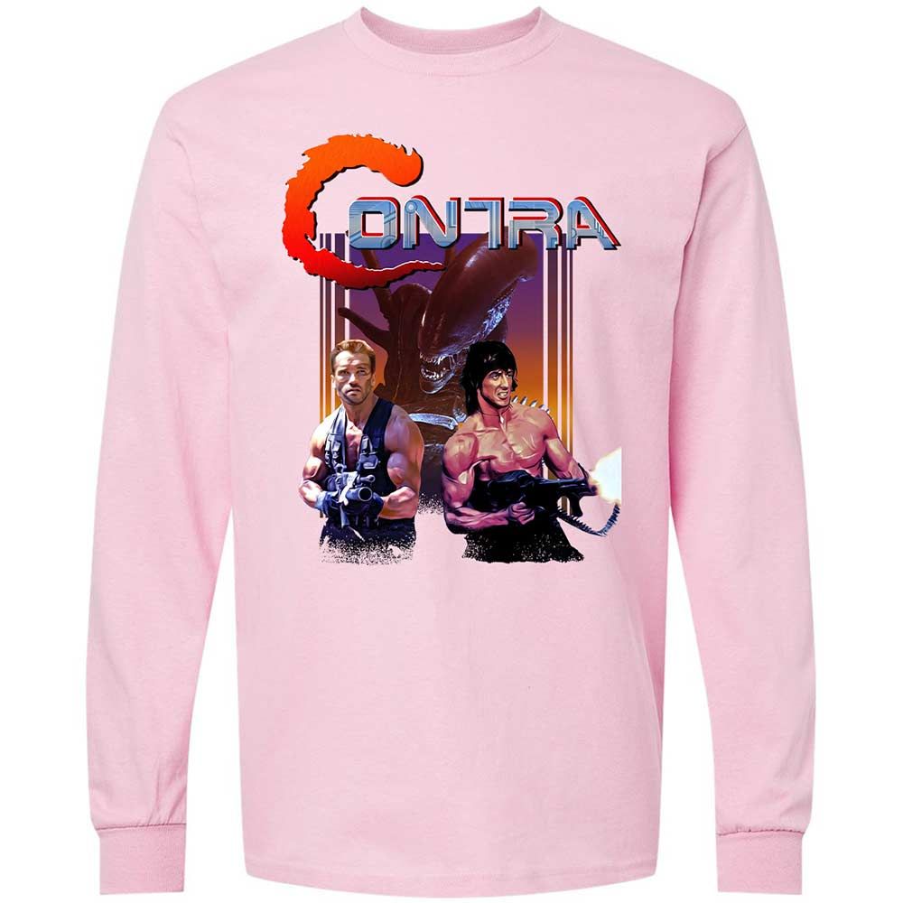 Long Sleeve T-Shirt - F8AHF1XJ - Light Pink - 16