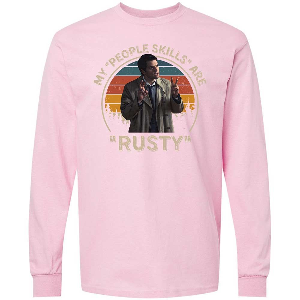 Long Sleeve T-Shirt - SK8UPJGN - Light Pink - 16