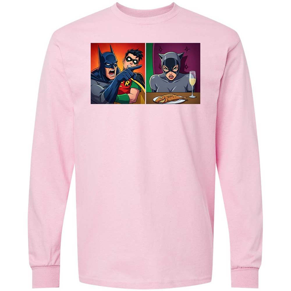 Bat Yelling at Catwoman - Light Pink - 16