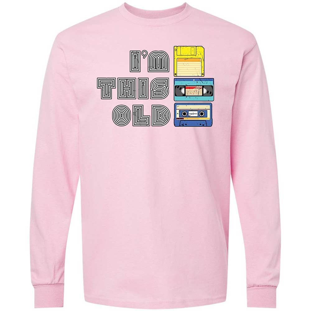 Long Sleeve T-Shirt - Black - Light Pink - 16