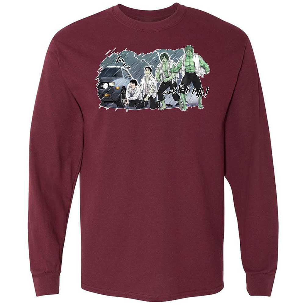 Long Sleeve T-Shirt - ZEGL7C46 - Maroon - 16