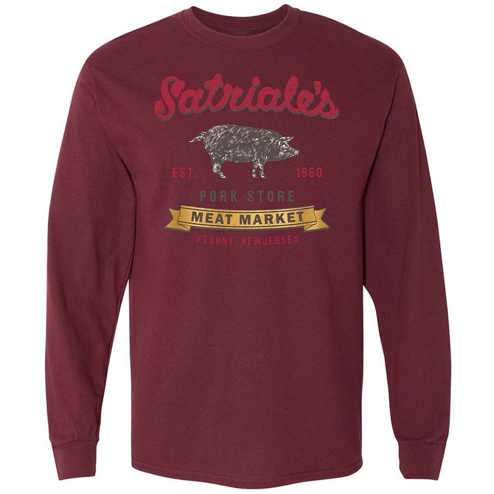Long Sleeve T-Shirt - 3XE8BPBQ - Maroon - 16