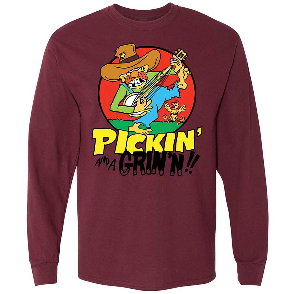 Pickin' and a Grinnin - Maroon - 16