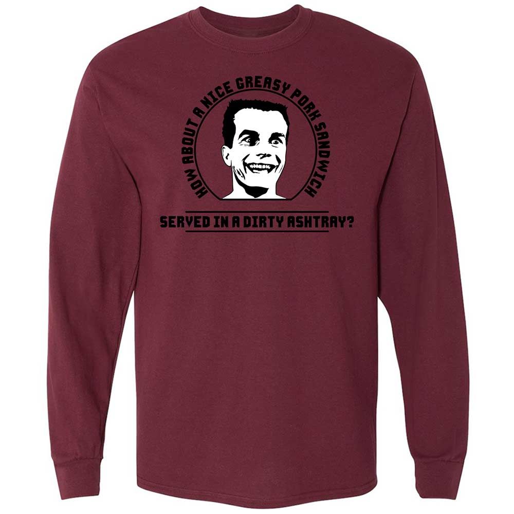 Long Sleeve T-Shirt - MZQAFLLB - Maroon - 16