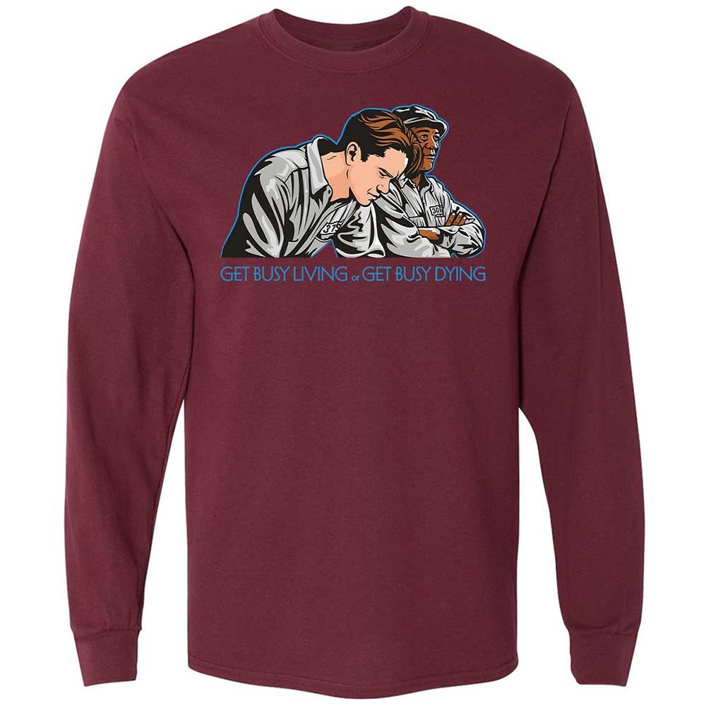 Get Busy Living - Maroon - 16