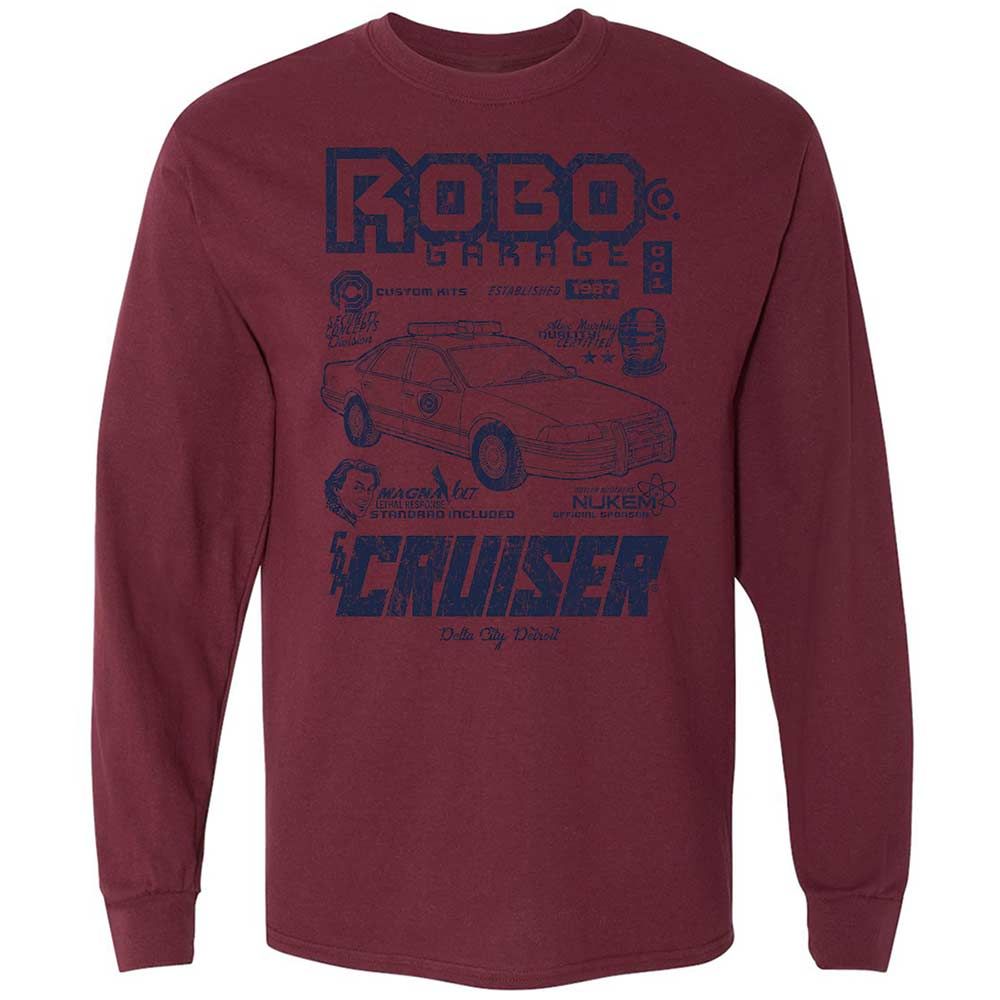Long Sleeve T-Shirt - VY4LT7FK - Maroon - 16