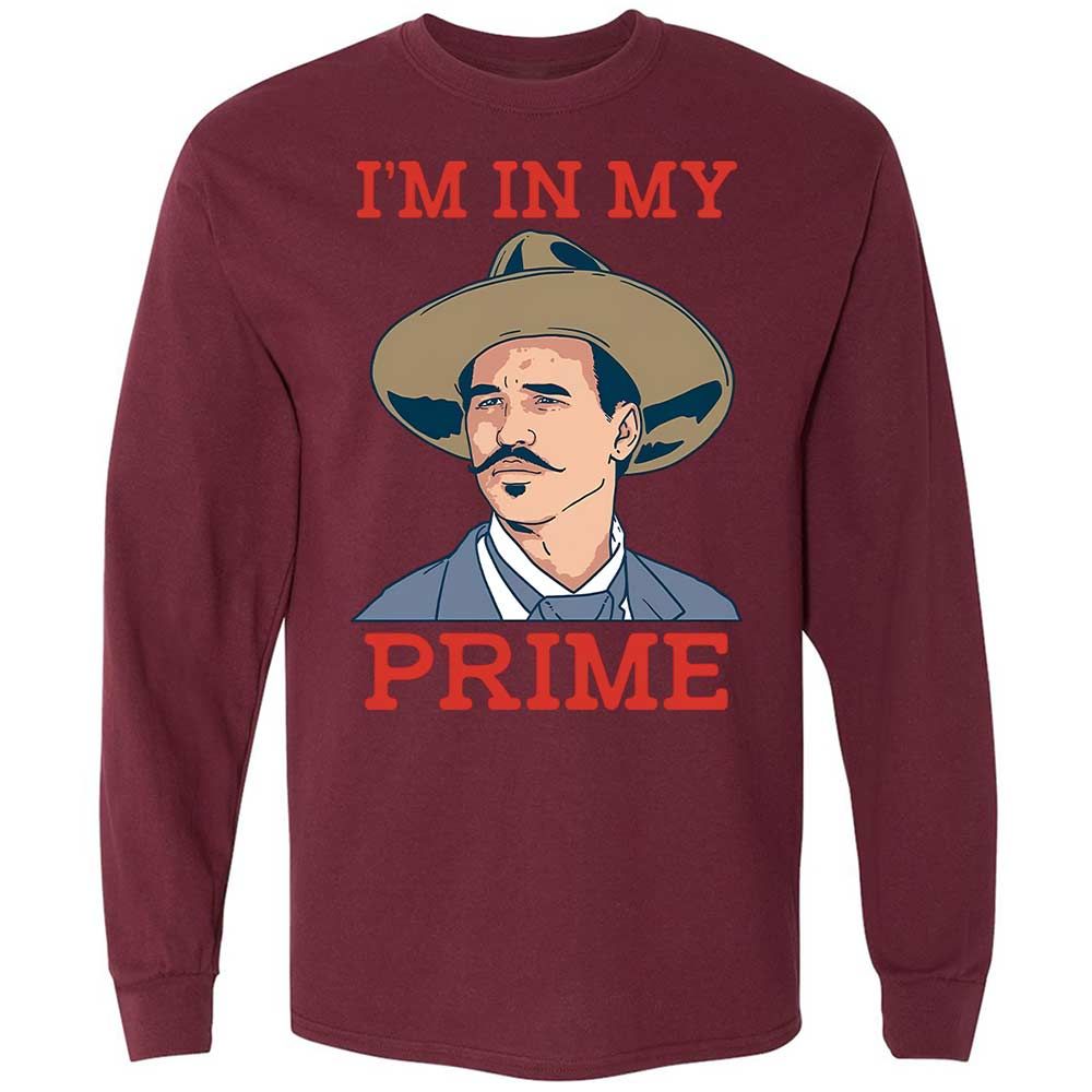 Long Sleeve T-Shirt - HJMHSQ6L - Maroon - 16
