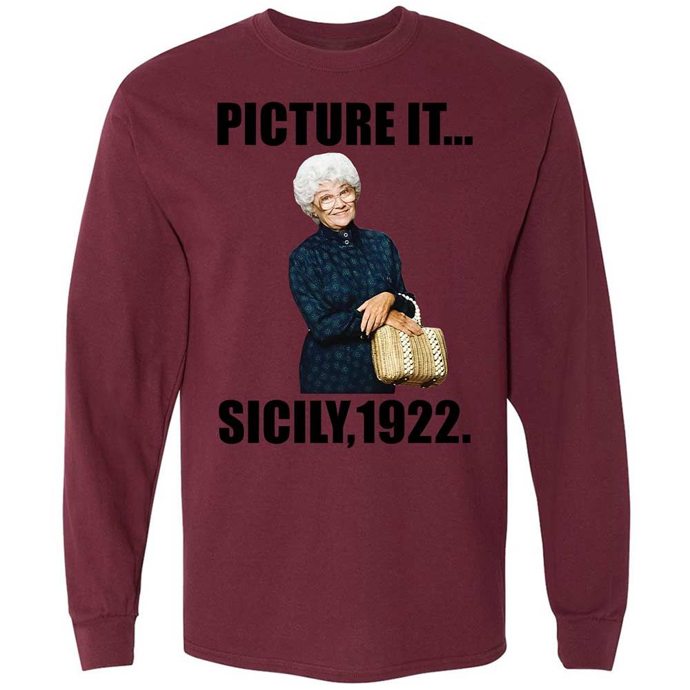 Long Sleeve T-Shirt - AH6J1NFE - Maroon - 16