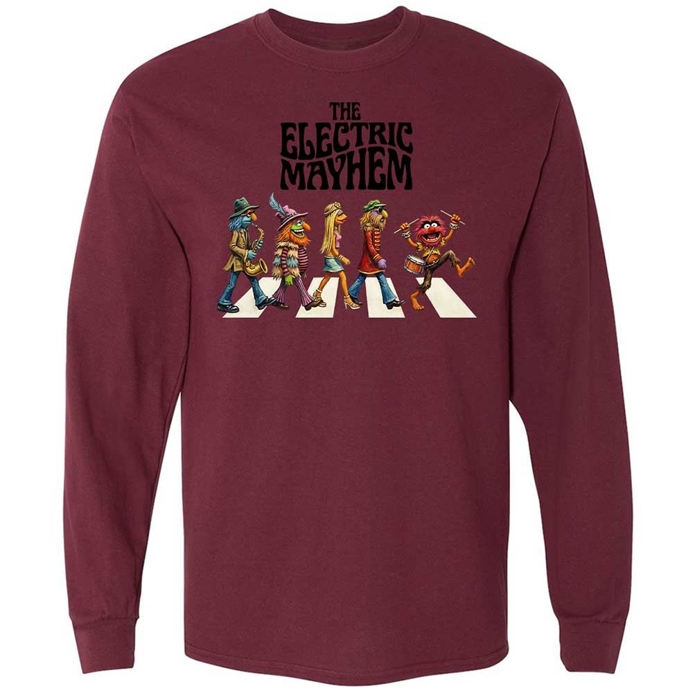 Long Sleeve T-Shirt - E372YMD7 - Maroon - 16