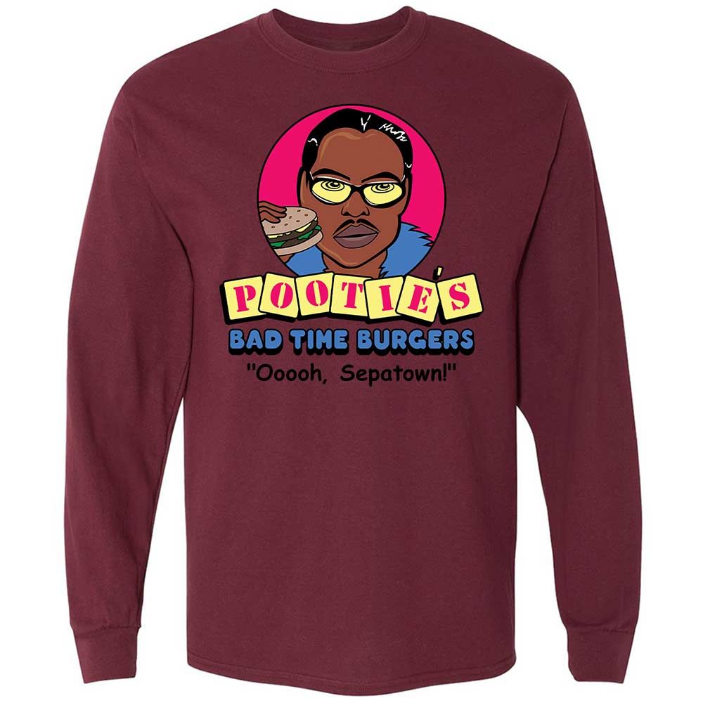 Pootie's Bad Time Burgers - Maroon - 16