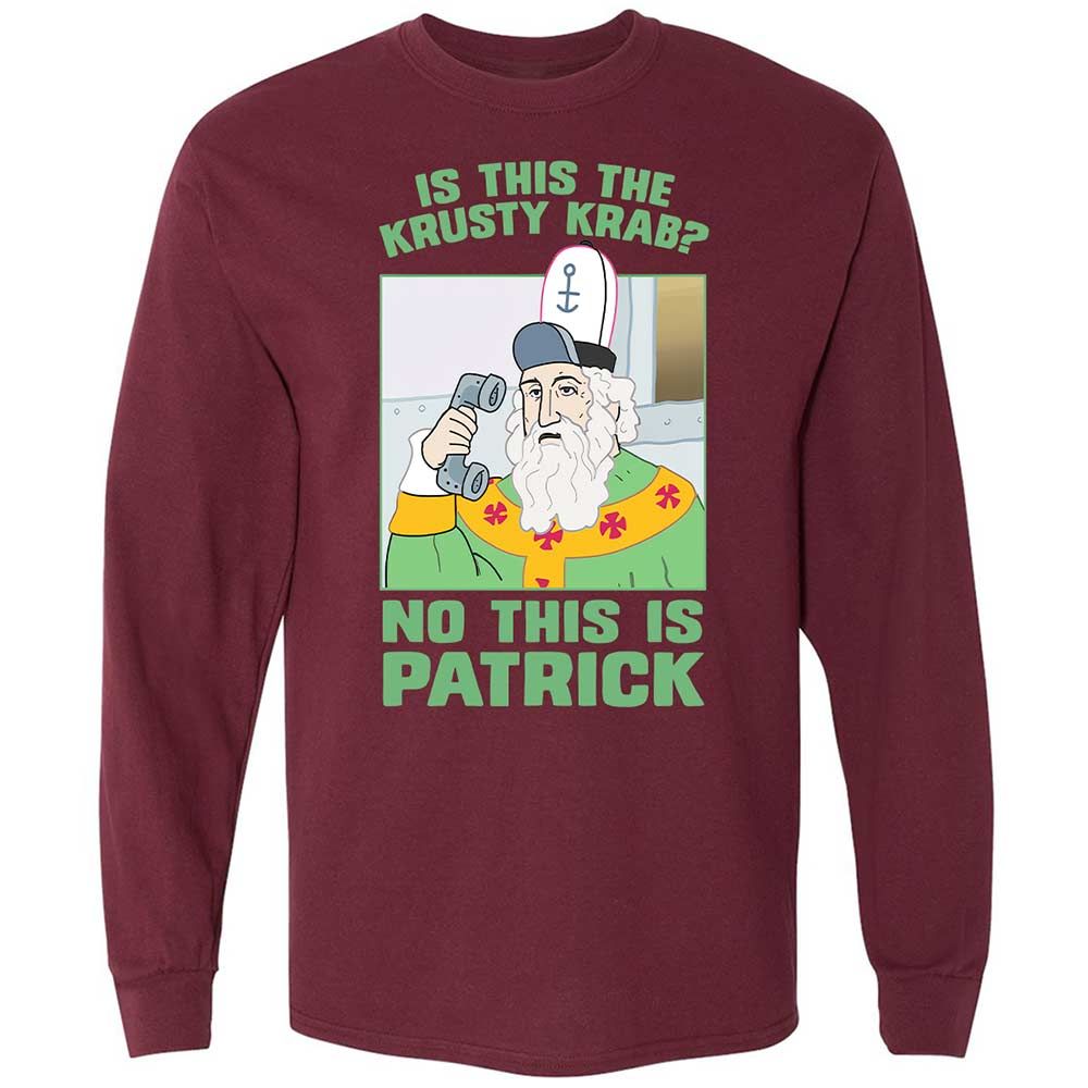 Long Sleeve T-Shirt - SQJR8M9R - Maroon - 16