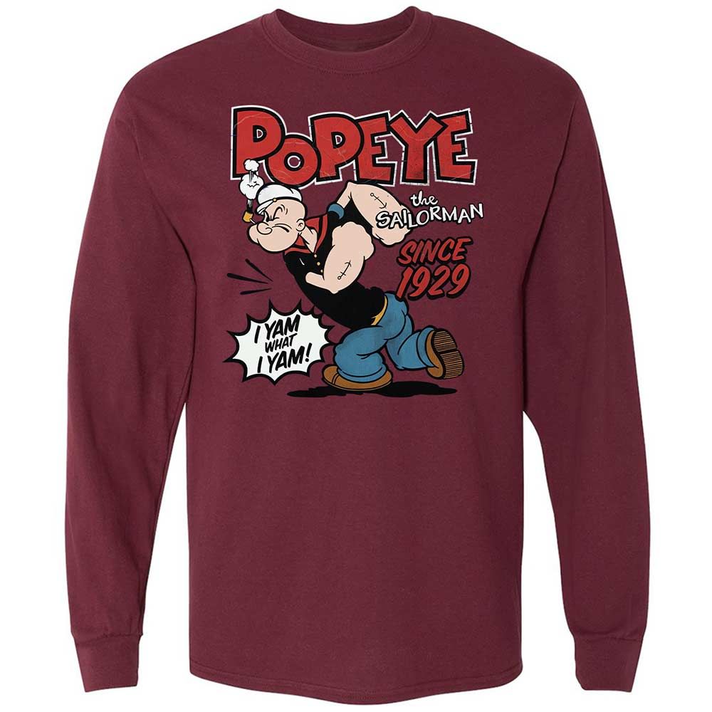 Long Sleeve T-Shirt - 99HBCY7C - Maroon - 16