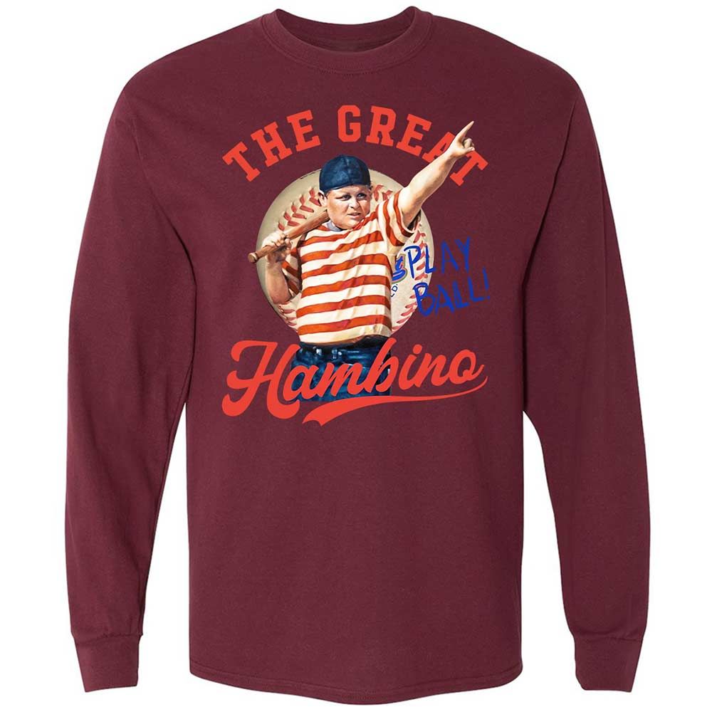 Long Sleeve T-Shirt - D3F4JRMQ - Maroon - 16