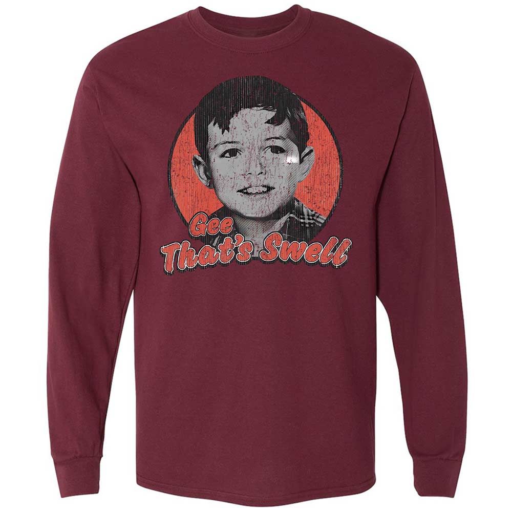 Long Sleeve T-Shirt - 5R5BAMBN - Maroon - 16