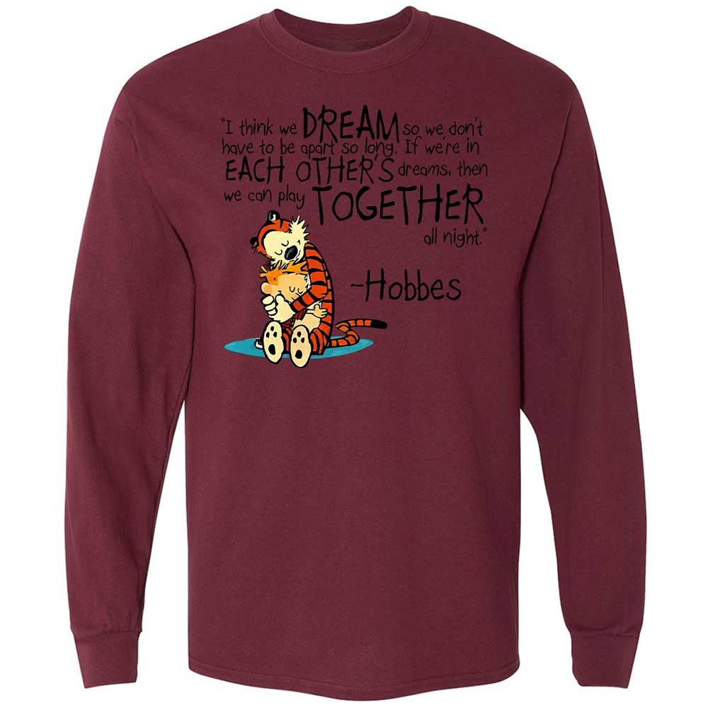 Calvin Hobbes Dreams - Maroon - 16